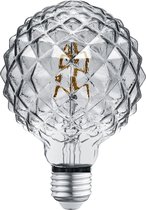 LED Lamp - Filament - Iona Globin - E27 Fitting - 4W - Warm Wit 3000K - Rookkleur - Glas