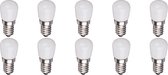 LED Lamp 10 Pack - Igory Santra - 1.5W - E14 Fitting - Helder/Koud Wit 6500K - Mat Wit - Glas