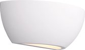 LED Wandlamp - Wandverlichting - Iona Roman - E14 Fitting - Rechthoek - Mat Wit - Gips