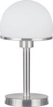 LED Tafellamp - Iona Josa - E27 Fitting - Dimbaar - Rond - Mat Nikkel - Aluminium