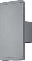 LED Tuinverlichting - Tuinlamp - Iona Colirano - Wand - 6W - Warm Wit 3000K - Rechthoek - Mat Titaan - Aluminium
