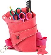 Roze kleur dames salon trainingsschool en professioneel gebruik haarschaartas schaarzakje (Hair Scissors Pouch/Case)