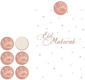 Uitdeel Suikerfeest Offerfeest Snoepzakjes 'Eid Mubarak' papier (6st) Roségoud