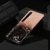 Voor Xiaomi Mi 10 Marble Pattern Soft TPU beschermhoes (Rose Gold Black)