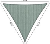 Shadow Comfort® Gelijkzijdige driehoek schaduwdoek - UV Bestendig - Zonnedoek - 360 x 360 x 360 CM - Moonstone Green