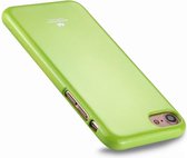 GOOSPERY JELLY CASE voor iPhone 8 & 7 TPU Glitterpoeder Valbestendig Beschermende Cover Case (Groen)