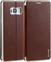 Voor Galaxy S8 CMai2 Linglong-serie PC + PU horizontale flip lederen tas met houder en kaartsleuf (bruin)