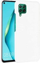 Voor Huawei P40 lite / Nova7i / Nova6 SE Shockproof Crocodile Texture PC + PU Case (Wit)