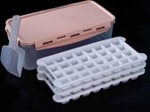 Huishoudelijke siliconen koelbox met deksel IJsblokjesvorm Koelkast Ice Lattice Quick Freezer Levering in willekeurige kleur, grootte: 96 raster