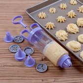 2 STUKS Cookie Gun + 8 Mond + 10 Bloem Stuk Set Biscuit Mold Squeeze Cream Baking Tool