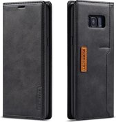 Voor Galaxy S8 LC.IMEEKE LC-001-serie PU + TPU kleuraanpassing frosted horizontale flip lederen tas met houder en kaartsleuf (zwart)