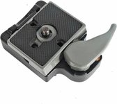 BEXIN statiefkop Quick Release Plate Holder voor Manfrotto 200PL-14 (grijs)