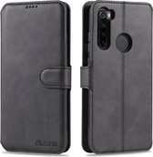 Voor Geschikt voor Xiaomi Redmi Note 8 AZNS kalfsleer Horizontale flip lederen tas, met houder en kaartsleuven & portemonnee en fotolijst (zwart)