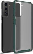 Samsung Galaxy S21 Plus Hoesje - Mobigear - Shockproof Serie - Hard Kunststof Backcover - Groen - Hoesje Geschikt Voor Samsung Galaxy S21 Plus