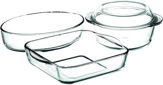 4 Borcam glazen schalen voor oven en magnetron. Geschikt voor koelkast en  vriezer | bol.com