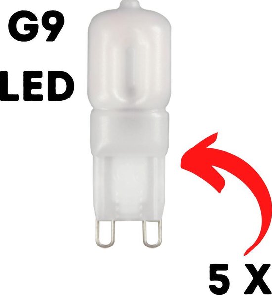 LED steeklampje met G9 fitting - 200 lumen - 2.5W - 5 Led G9 steeklampjes |  bol.com