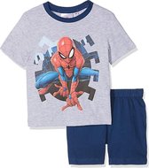 Marvel Spiderman shortama / pyjama - katoen - grijs/blauw - maat 98 (3 jaar)