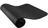 Yoga mat - Zwart - Fitness mat dik - 180 cm - Yogamat
