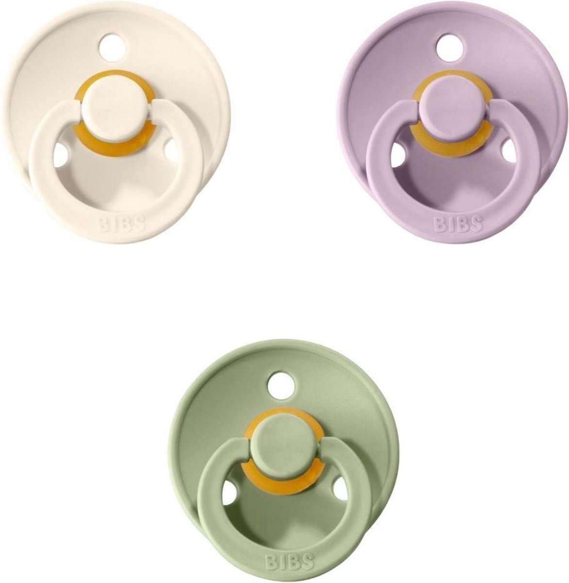BIBS fopspenen | set 3 stuks | Ivory, dusky lilac, sage | T1 o t/m 6 mnd BIBS fopspenen | set 3 stuks | Ivory, dusky lilac, sage | T1 o t/m 6 mnd