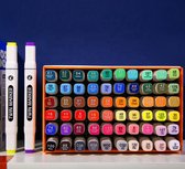 Mobee Dual Marker dubbelzijdigestift - alcoholbasis - 60 dual twinmarkers set