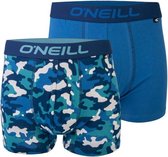 O'Neill 2-Pack Heren Boxershorts Camouflage Blauw | 9006622