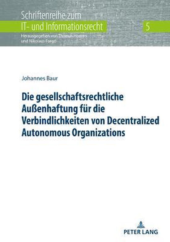 Schriftenreihe Zum It- Und Informationsrecht- Die Gesellscha ... - cover
