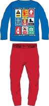 Brandweerman Sam pyjama - maat 134 - blauw met rood - Sam pyjamaset