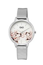 Prachtig Q&Q dames horloge met bloemen motief QZ67J221