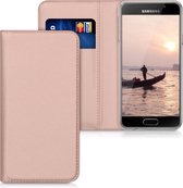 kwmobile hoesje voor Samsung Galaxy A3 (2016) - Flip cover van imitatieleer - Smartphone beschermhoes in roségoud