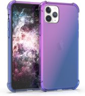 kwmobile hoes voor Apple iPhone 11 Pro - backcover voor smartphone - Tweekleurig Diagonaal design - paars / blauw / transparant