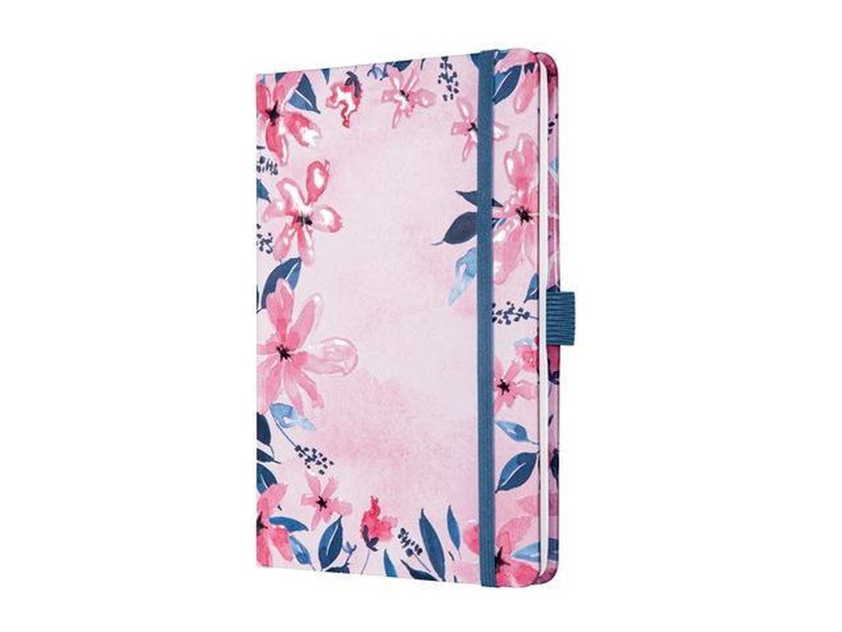 Sigel notitieboek - Jolie - A5 - hardcover - 174 pagina's - 80 grams - lijn - Loose Florals Pink - SI-JN337