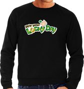 St. Patricks day sweater zwart voor heren - Its your lucky day - Ierse feest kleding / trui/ outfit/ kostuum S