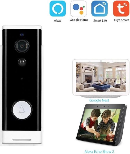 Trayne Draadloze Video Deurbel Camera 1080 P HD Twee-weg Audio Nacht