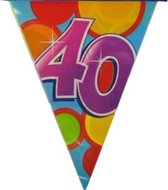 2 stuks Vlaggenlijn 40 jaar ,  Verjaardag, Feest