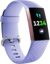YONO Fitbit Charge 4 Bandje – Charge 3 – Siliconen – Lila – Large
