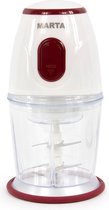 MARTA MT-2073 - Hakmolen - 500W - 0,6L - 2 verwijderbare RVS messen - Light ruby