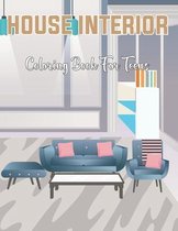 House Interior Coloring Book For Teens