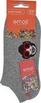 Emoji - Monkey sokken - Sneaker Multipack - 6 paar - licht grijs - maat 27/30 - enkelsokken