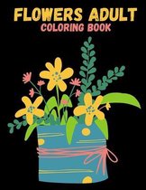 Flowers Adult Coloring Book