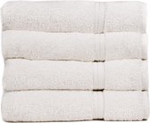 Tulips Luxe Handdoeken set - 4x Handdoeken 50x100 + 1x Handdoek 50x100 GRATIS - 100% Gekamd Katoen 550 gr/m2 - Wit/Parelwit