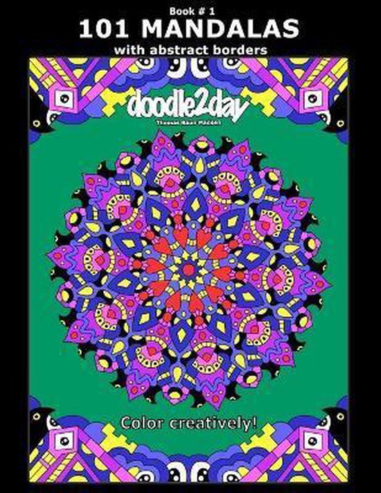 101 MANDALAS with abstract borders. Adult coloring book with ... - cover