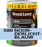 Woodlover Color Tuinhuis - Beits - Noorderlicht Blauw - 580  - 2,50 L - Beschermende dekkende gekleurde beits voor tuinhuizen