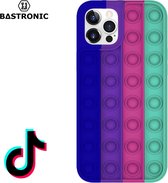 Pop It Telefoonhoesje – iPhone XR Hoesje – Pop It Fidget Toy – Pop It – Regenboog – Phone Case – Bekend van TikTok  – Bastronic®