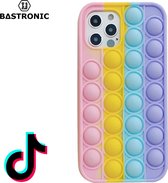 Pop It Telefoonhoesje – iPhone XR Hoesje – Pop It Fidget Toy – Pop It – Regenboog – Phone Case – Bekend van TikTok – Bastronic®