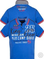 Camp David ® poloshirt "King of the Ocean" blauw