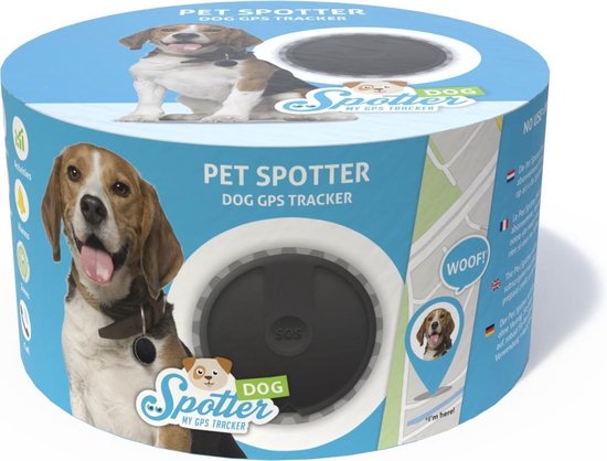 Spotter® Huisdier GPS Tracker Hond - Inclusief Prepaid Simkaart - Activity Tracker - Waterdicht - Zwart - Kleine honden GPS tracker - Nederlands merk - Spotter