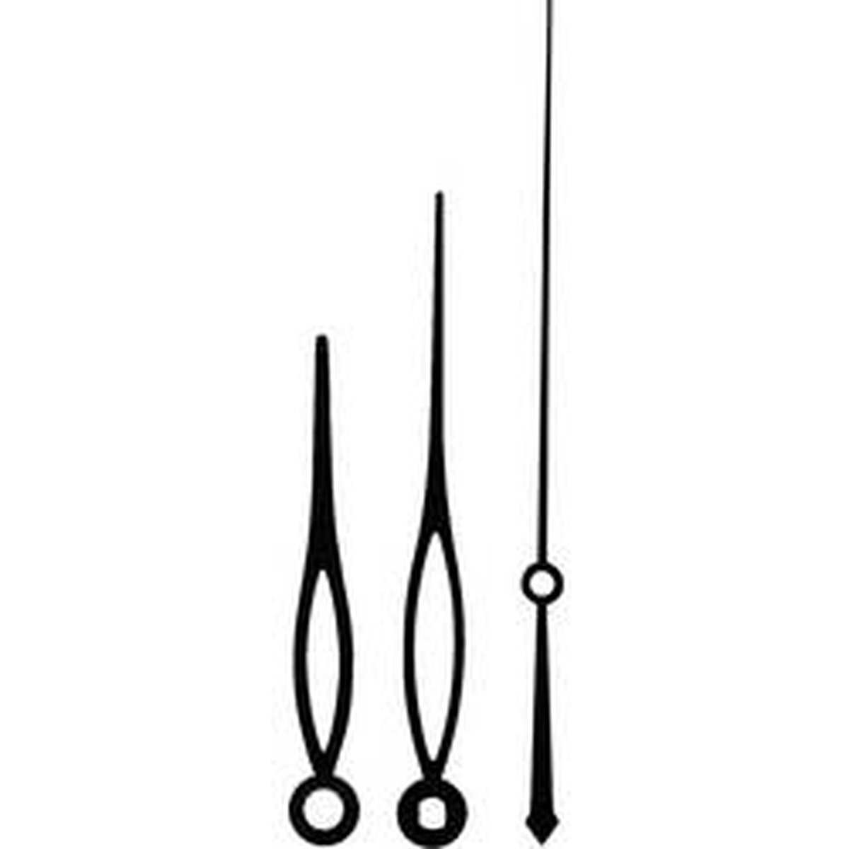 Wijzerset Modern Aluminium Zwart Sleuf