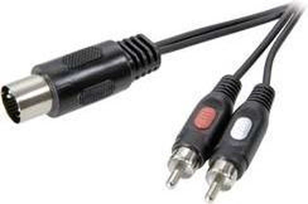 SpeaKa Professional SP-7870640 DIN-aansluiting / Cinch Audio Aansluitkabel [1x Diodestekker 5-polig (DIN) - 2x Cinch-st