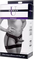 Bardot Elastic Strap On Harness With Thigh Cuffs - Strap On Dildos