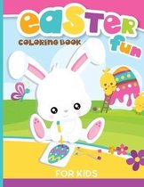 Easter Coloring Book For Kids: Big And Fun Easter Bunny & Friends Coloring Book With Cute Eggs, Bunnies, Animals & Friends To Color - 8.5 x 11 Inch B
